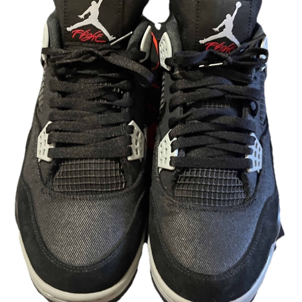 Nike Air Jordan 4 Black Canvas - Picture 3 of 6